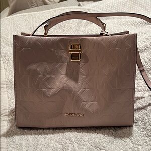 Michael Kors Blush Embossed Satchel